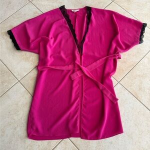 Elegant Pink Kimono Robe
